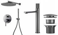System Wannowo Prysznicowy Gun Grey Premium Szary - Zestaw Premium