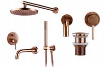 System Wannowy Prysznicowy Miedziana Umywalkowa Zestaw Premium