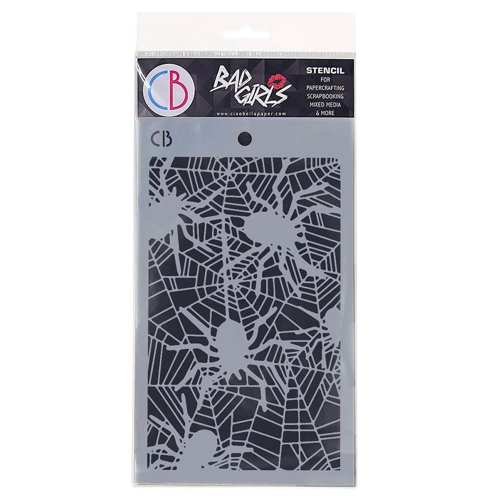 Szablon 3D Mix Media 14,5X24Cm - Ciao Bella - Spiders Pająki Pajęczyna