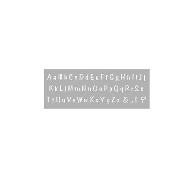 Szablon Dekor 15x40 cm Alfabet nr. 2 - GRAINE CREATIVE