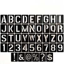 Szablon Litery 10 Cm Zestaw Alfabet Cyfry Znaki