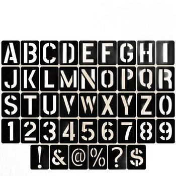 Szablon Litery 10 Cm Zestaw Alfabet Cyfry Znaki - Konopaty