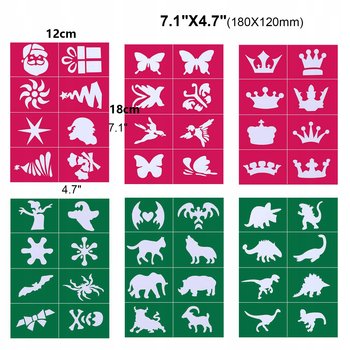 Szablony do tatuaży brokatowych, Tatuaże brokatowe - mix - Inna marka