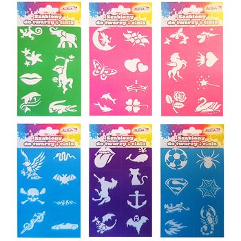 Szablony do twarzy i ciała, FAS-2021, 1 sztuka, 10x16 cm - Trifox