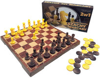 Szachy warcaby magnetyczne 2W1 Pl gra planszowa Norimpex