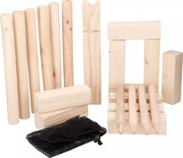 Szachy wikingów KUBB gra drewniana EDDY TOYS M, gra zręcznościowa