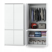 Szafa BIALA 80cm 4 drzwi Modułowa Garderoba na ubrania Sypialnia