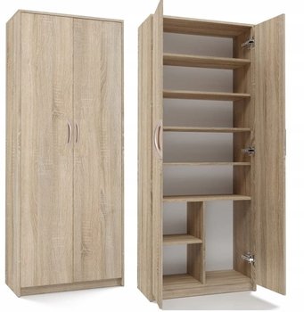 SZAFA DĄB SONOMA REGAŁ PÓŁKI LOREN 180 x 74 x 35 CM - SaraMeble