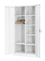 Szafa dwudrzwiowa z półkami i drążkiem na ubrania