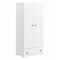 Szafa dziecięca dwudrzwiowa STELLA GOAL Garderoba półki szuflada biała