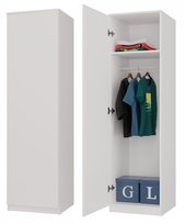 Szafa Garderoba Drzwi Półki SD-50 Biały Mat – Funkcjonalne Przechowywanie Topeshop