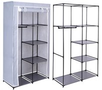 Szafa Garderoba Tekstylna Materiałowa Składana Na Ubrania Mira Szara