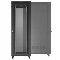 Szafa instalacyjna Rack stojąca 19" 47U 800x1200 czarna drzwi perforowane Lanberg