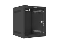 Szafa instalacyjna RACK wisząca 10'' 6U 280x310 drzwi szklane Lanberg (flat pack) - czarna Lanberg