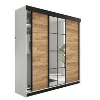 Szafa LAMARO biały i dąb craft złoty - 200x205x59cm