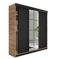 Szafa LAMARO dąb craft złoty i czarny - 250x205x59