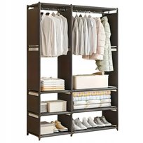 SZAFA MATERIAŁOWA TEKSTYLNA DUŻA SKŁADANA GARDEROBA NA BUTY UBRANIA REGAŁ  170cm x 95cm x 36cm