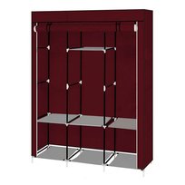 Szafa materiałowa tekstylna mobilna składana garderoba na ubrania bordowa