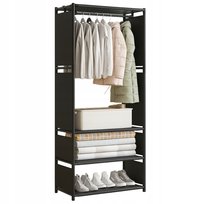 SZAFA MATERIAŁOWA TEKSTYLNA NA UBRANIA SKŁADANA REGAŁ GARDEROBA WIESZAKI 170cm x 60cm x 36cm