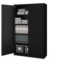 Szafa Metalowa Biurowa Szeroka 115cm w Stylu Loft JAN NOWAK JAN II Czarna