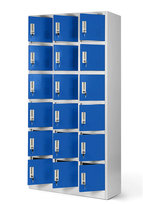 Szafa Metalowa JAN NOWAK model KAROL 900x1850x400 Skrytkowa Szafka Socjalna Szaro-Niebieska Ubraniowa BHP Do Szatni