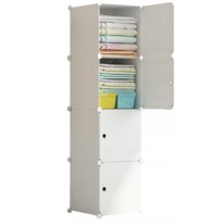 SZAFA MODUŁOWA GARDEROBA UBRANIOWA BIAŁA REGAŁ POJEMNA DUŻA STYLOWA XL