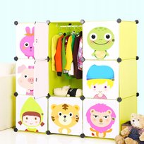 SZAFA MODUŁOWA REGAŁ GARDEROBA DLA DZIECI ZIELONA