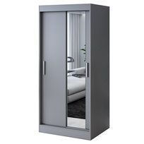 Szafa przesuwna 1x Lustro  90x200 Hugo, Antracyt mat