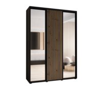 Szafa przesuwna Garderoba LANKO 2 180 gł. 45 czarny/czarny