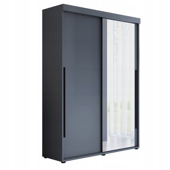 Szafa przesuwna ROKO SLIM 1 110x202x45,5 cm z lustrem, pojemna, szuflady - KP-Meble