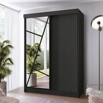 Szafa przesuwna z lustrami VERA 138 czarny
