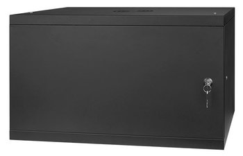 Szafa Rack 19'' 6U 600X350Mm Czarna Drzwi Stalowe do sprzętu teleinformatycznego  i monitoringu - Spacetronik