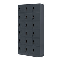 Szafa Socjalna BHP Skrytkowa 18 Szafek JAN NOWAK KAROL Antracytowa