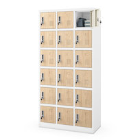 Szafa Socjalna BHP Skrytkowa 18 Szafek JAN NOWAK KAROL Biały-Dąb Sonoma