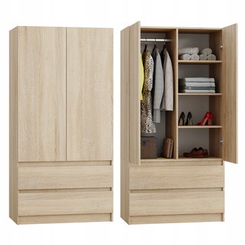 SZAFA SONOMA GARDEROBA DUŻA NA UBRANIA OTWIERANA SZUFLADY NOWOCZESNA - PUVEROMEBLE