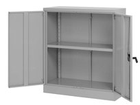 Szafa z półką metalowa niska zamykana na klucz z powłoką antybakteryjną