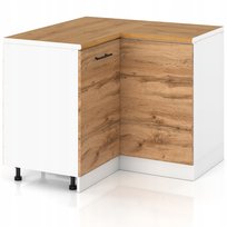 SZAFKA KUCHENNA NAROŻNA REGAŁ DOLNA DĄB WOTAN 90x90cm MEBLE KUCHENNE