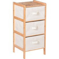Szafka łazienkowa bambusowa regał z szufladami 37x35x79 SRB31 Begryf