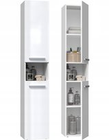 Szafka Łazienkowa Regał Słupek NEL I Biały Połysk Topeshop