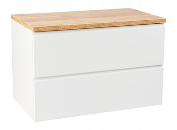 Szafka łazienkowa z blatem 80 cm wisząca biały połysk Modus - DEFTRANS