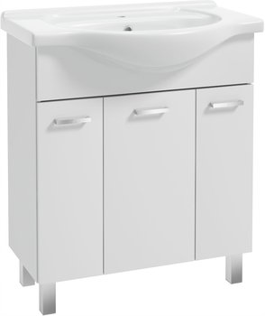 Szafka łazienkowa z umywalką biała 75 front lakier - Deftrans / Defra