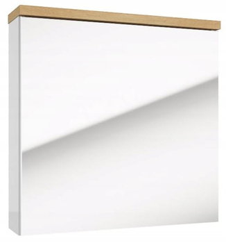 Szafka lustrzana łazienkowa wisząca biały połysk 60x60 cm Ronda - DEFTRANS