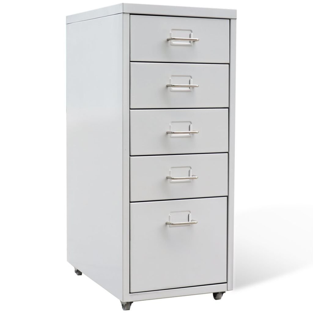 Szafka metalowa vidaXL, szara, 28x41x68,5 cm