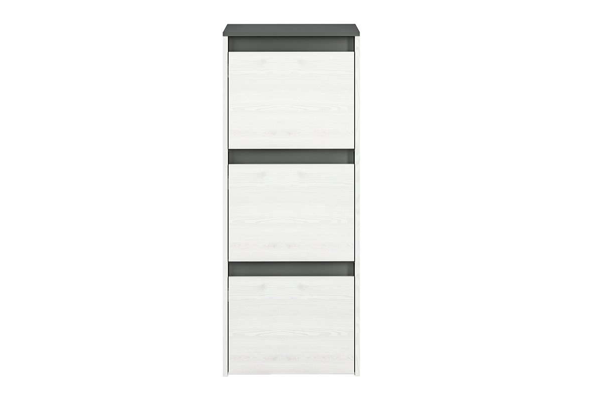 Szafka na buty CALLA *biały/szary, 50X125X34, Płyta laminowana 16mm