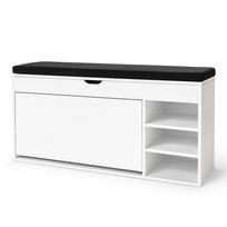 Szafka na buty z siedziskiem i wysuwanymi półkami GRADIA, 100 x 34 x 50 cm