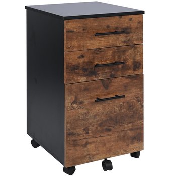 Szafka na kółkach z szufladą ciemny brąz stolik nocny 42x40x72 VBS4 Begryf - BEGRYF