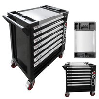 SZAFKA NARZĘDZIOWA szafka warsztatowa WÓZEK NARZĘDZIOWY na kółkach 7 SZUFLAD 2x Schowek