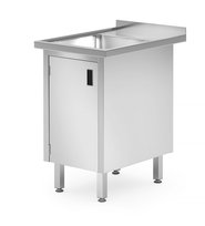 Szafka nierdzewna ze zlewem 50x70 Hendi 813539