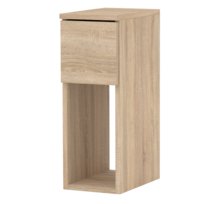 SZAFKA NOCNA DĄB SONOMA WĄSKA 20 CM STOLIK NOCNY Z 1 SZUFLADĄ DO SYPIALNI