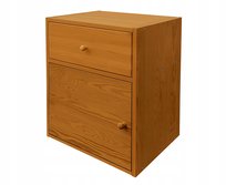 Szafka nocna drewniana z drzwiczkami kolor olcha